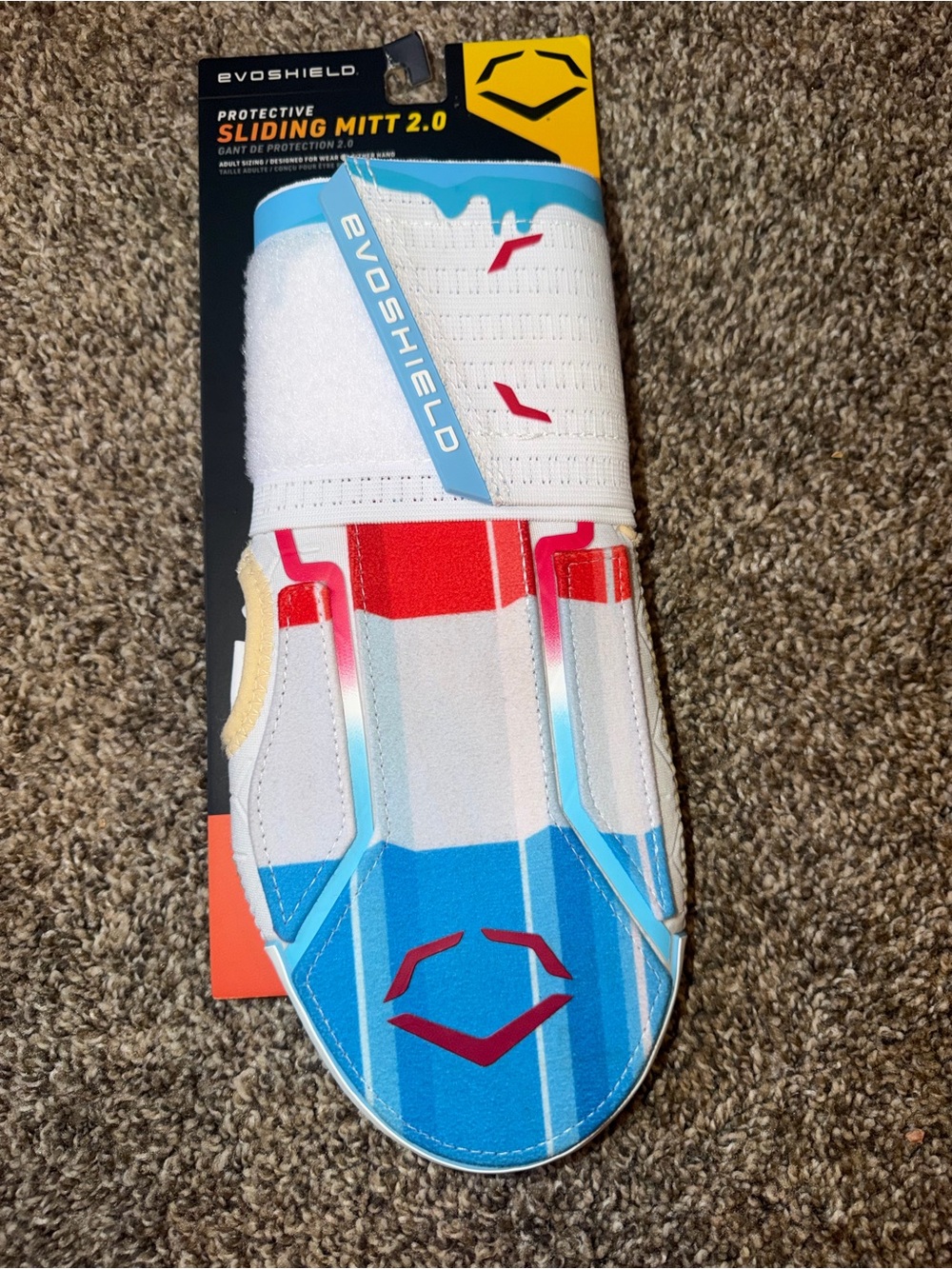 EvoShield Protective Sliding Mitt 2.0 Adult Bilateral Blue/White/Red Thumb